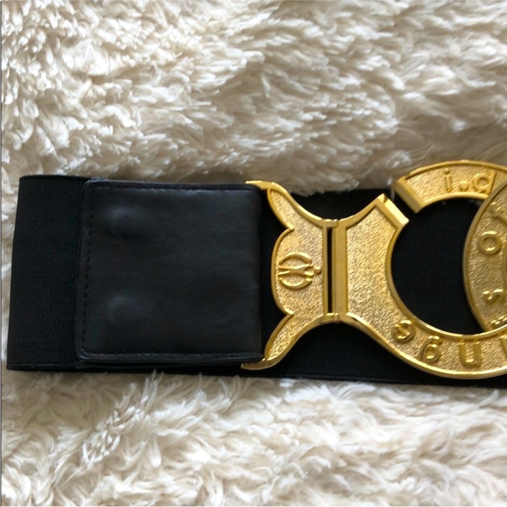 SEXY BLACK BELT I.D. GOLD elastic belt - Picture 4 of 8